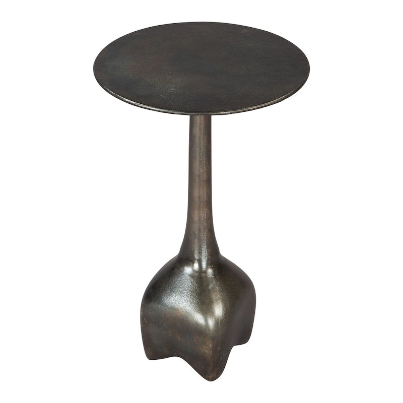 Table d'appoint gris anthracite avec étagère inférieure ouverte pour le salon ou la chambre