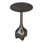 Table d'appoint gris anthracite avec étagère inférieure ouverte pour le salon ou la chambre