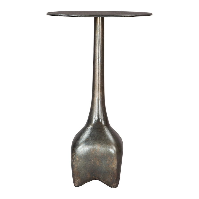 Table d'appoint gris anthracite avec étagère inférieure ouverte pour le salon ou la chambre