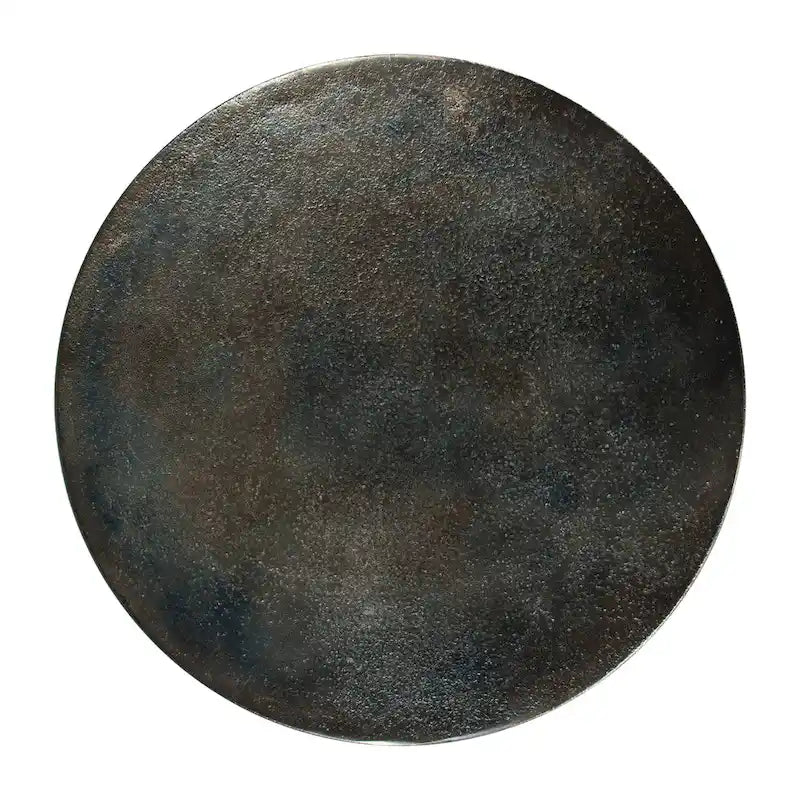 Table d'appoint gris anthracite avec étagère inférieure ouverte pour le salon ou la chambre