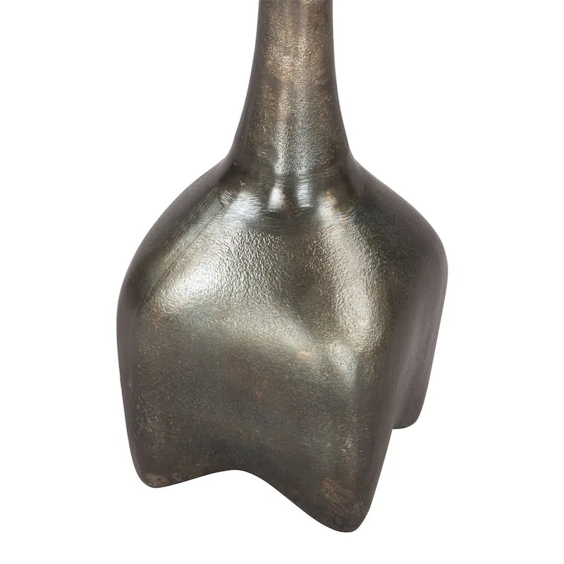 Table d'appoint gris anthracite avec étagère inférieure ouverte pour le salon ou la chambre