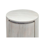 Table de chevet ronde 2 tiroirs de 45,7 cm avec rangement pour chambre à coucher, table de chevet moderne