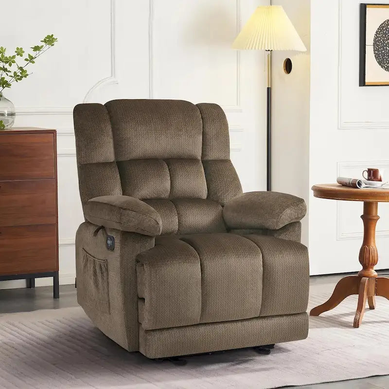 Fauteuil inclinable électrique avec fonction de chauffage et de massage pour le salon