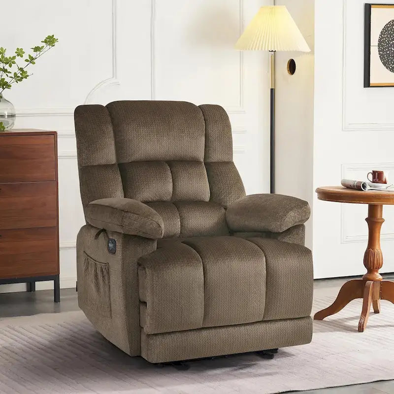 Fauteuil inclinable électrique avec fonction de chauffage et de massage pour le salon