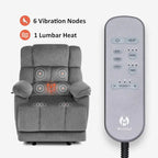Fauteuil inclinable électrique avec fonction de chauffage et de massage pour le salon
