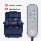 Fauteuil inclinable électrique avec fonction de chauffage et de massage pour le salon