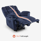 Fauteuil inclinable électrique avec fonction de chauffage et de massage pour le salon