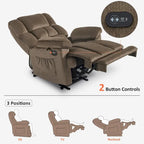 Fauteuil inclinable électrique avec fonction de chauffage et de massage pour le salon