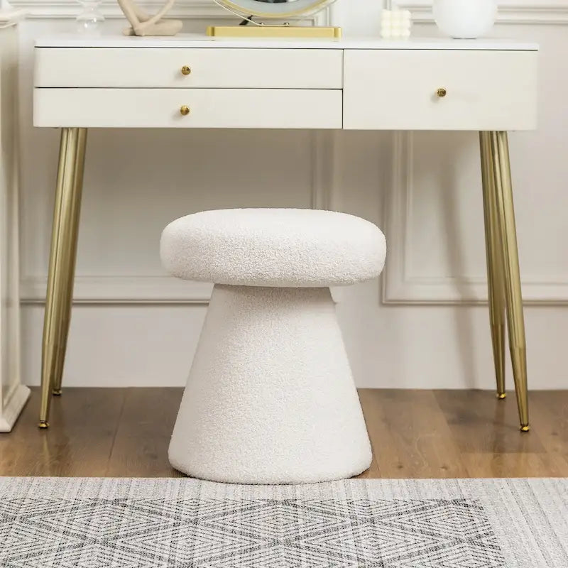 Grand repose-pieds ottoman doux en forme de champignon pour salon et chambre
