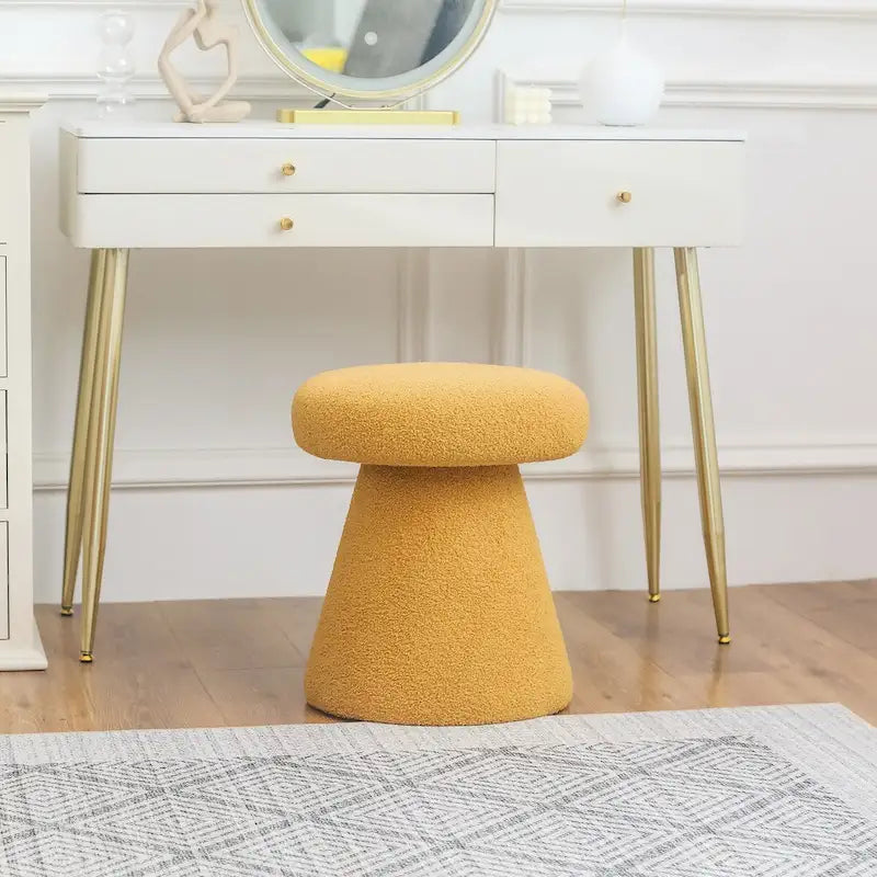 Grand repose-pieds ottoman doux en forme de champignon pour salon et chambre