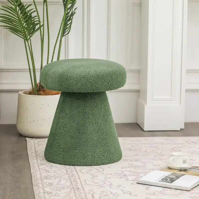 Grand repose-pieds ottoman doux en forme de champignon pour salon et chambre