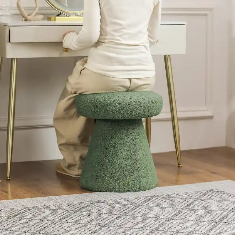 Grand repose-pieds ottoman doux en forme de champignon pour salon et chambre