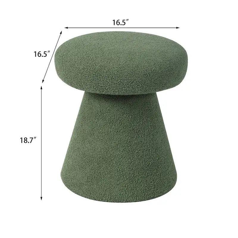 Grand repose-pieds ottoman doux en forme de champignon pour salon et chambre