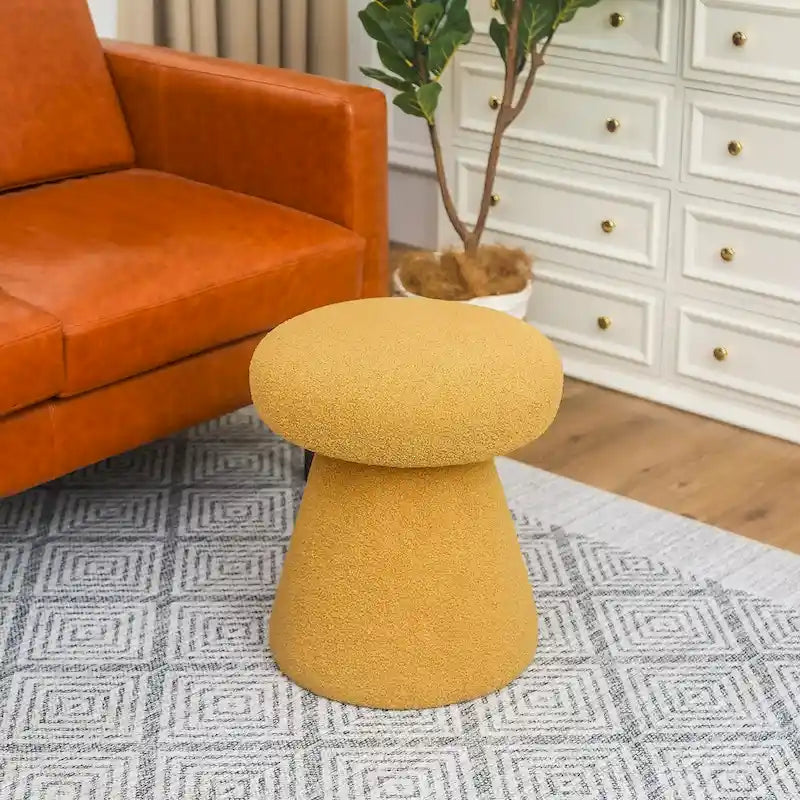 Grand repose-pieds ottoman doux en forme de champignon pour salon et chambre