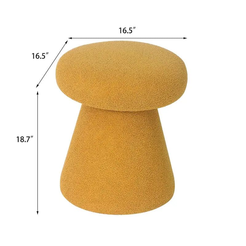 Grand repose-pieds ottoman doux en forme de champignon pour salon et chambre