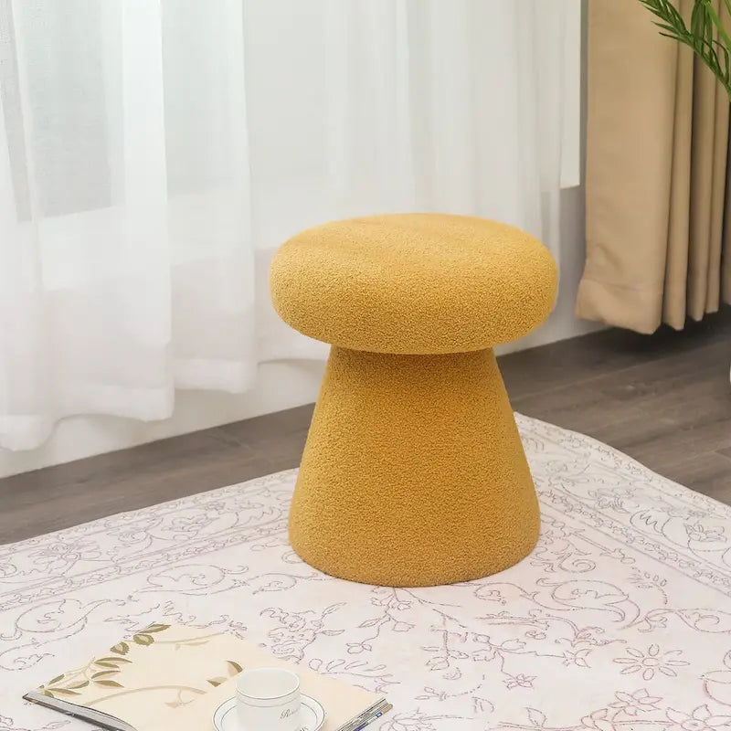 Grand repose-pieds ottoman doux en forme de champignon pour salon et chambre