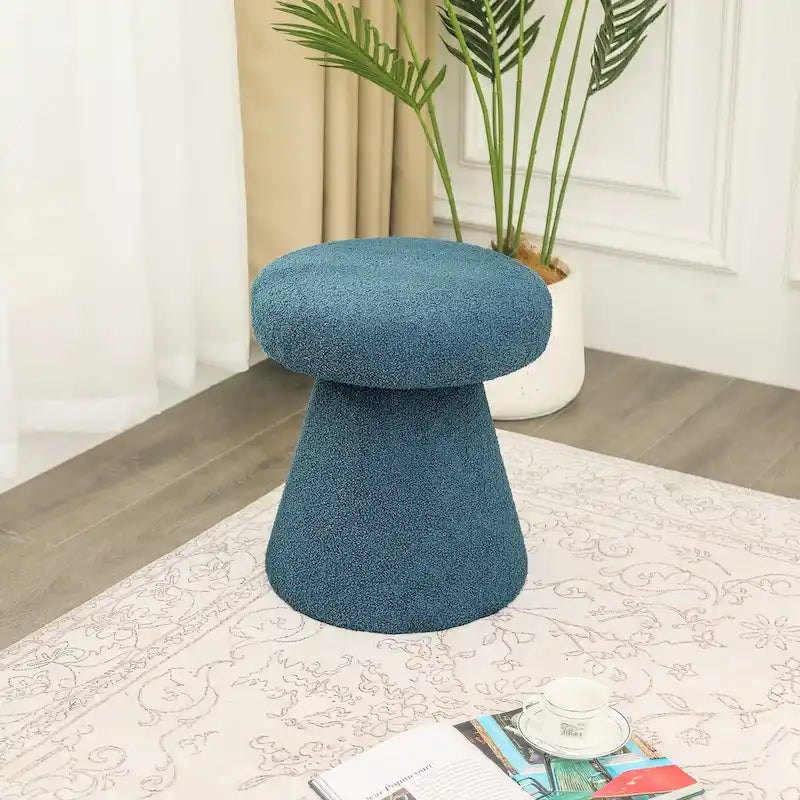 Grand repose-pieds ottoman doux en forme de champignon pour salon et chambre