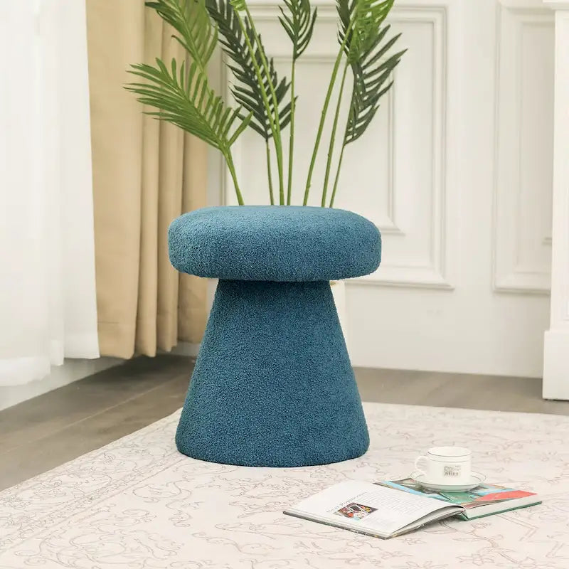 Grand repose-pieds ottoman doux en forme de champignon pour salon et chambre