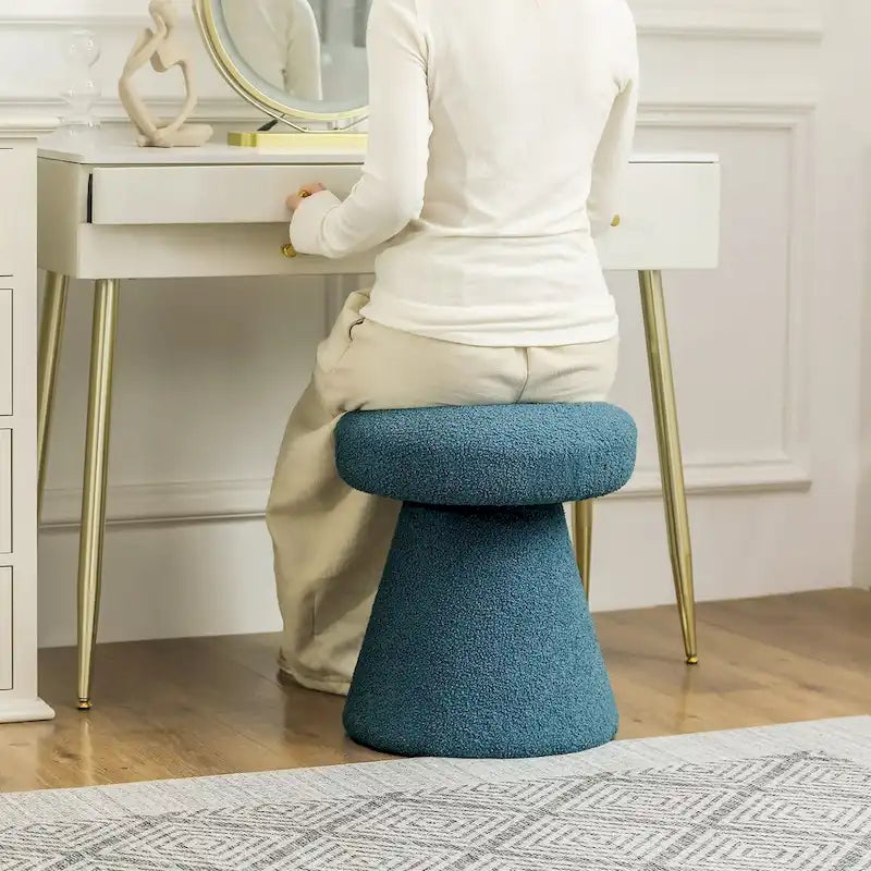 Grand repose-pieds ottoman doux en forme de champignon pour salon et chambre