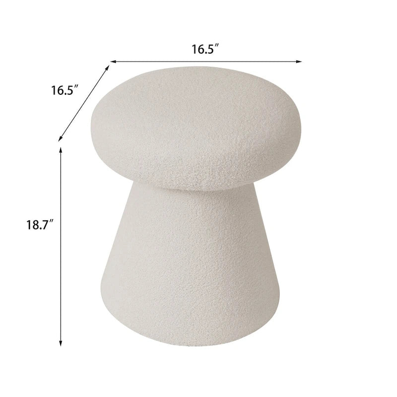 Grand repose-pieds ottoman doux en forme de champignon pour salon et chambre