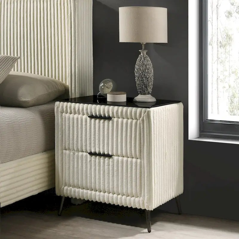 Banc de rangement capitonné en velours côtelé à grosses côtes avec pieds en bois massif pour chambre ou entrée