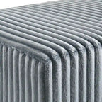 Banc de rangement capitonné en velours côtelé à grosses côtes avec pieds en bois massif pour chambre ou entrée