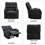 Fauteuil inclinable manuel à bascule avec massage et porte-gobelets