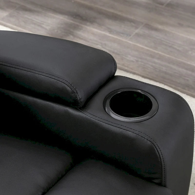 Fauteuil inclinable manuel à bascule avec massage et porte-gobelets