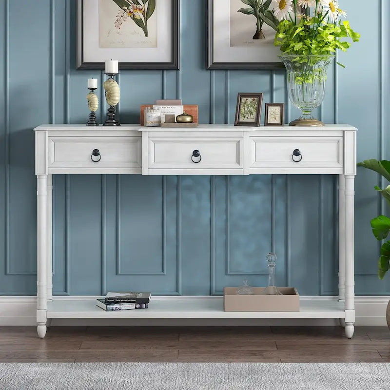 Console Table - Table d'appoint pour canapé avec tiroirs pour entrée