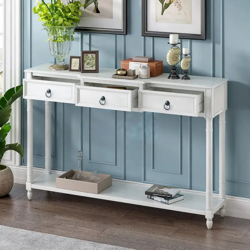 Console Table - Table d'appoint pour canapé avec tiroirs pour entrée