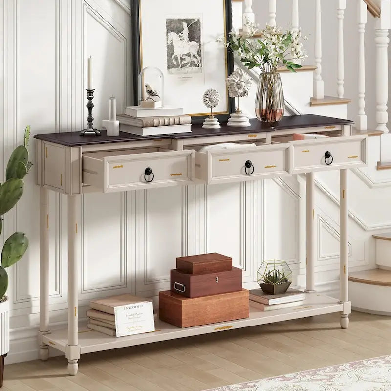 Console Table - Table d'appoint pour canapé avec tiroirs pour entrée