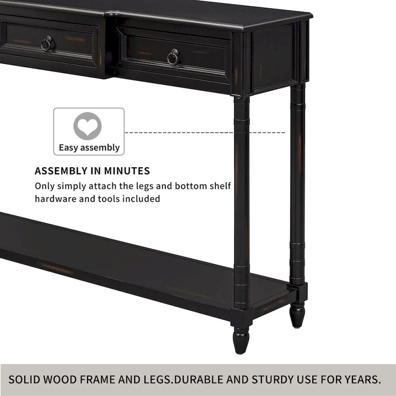 Console Table - Table d'appoint pour canapé avec tiroirs pour entrée