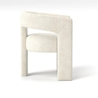 Chaise de salle à manger en velours, style glamour moderne, avec dossier ouvert