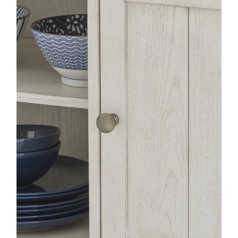 Vaisselier Buffet de Salle à Manger Blanc Antique, 56"L x 18"P x 36"H