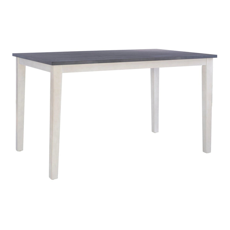 Table à manger hauteur comptoir en bois d'acacia blanc