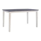 Table à manger hauteur comptoir en bois d'acacia blanc