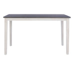Table à manger hauteur comptoir en bois d'acacia blanc