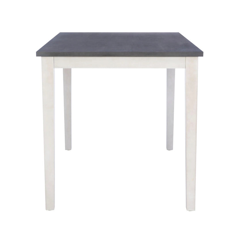 Table à manger hauteur comptoir en bois d'acacia blanc