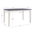 Table à manger hauteur comptoir en bois d'acacia blanc