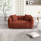Canapé inclinable carré confortable avec coussins épais et structure robuste pour le salon