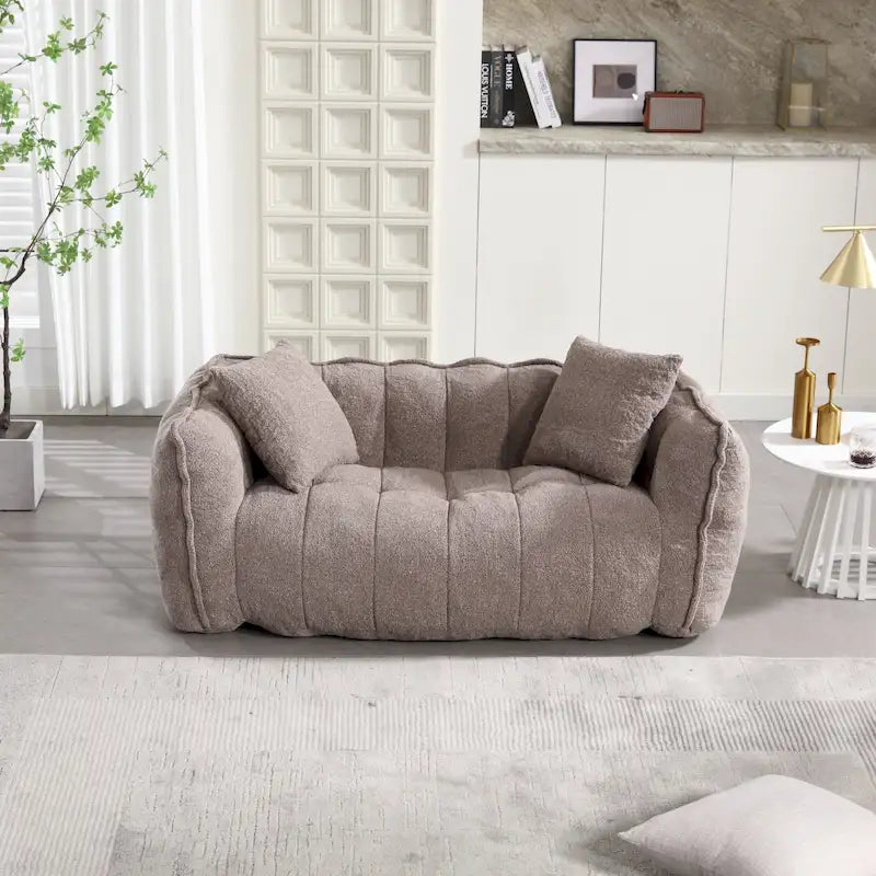 Canapé inclinable carré confortable avec coussins épais et structure robuste pour le salon