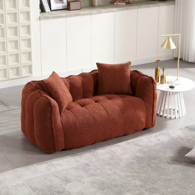 Canapé inclinable carré confortable avec coussins épais et structure robuste pour le salon