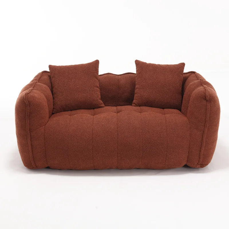 Canapé inclinable carré confortable avec coussins épais et structure robuste pour le salon
