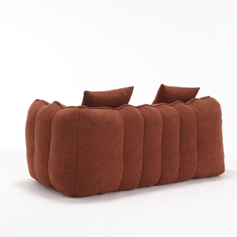 Canapé inclinable carré confortable avec coussins épais et structure robuste pour le salon