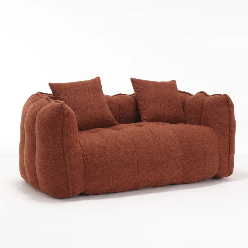 Canapé inclinable carré confortable avec coussins épais et structure robuste pour le salon