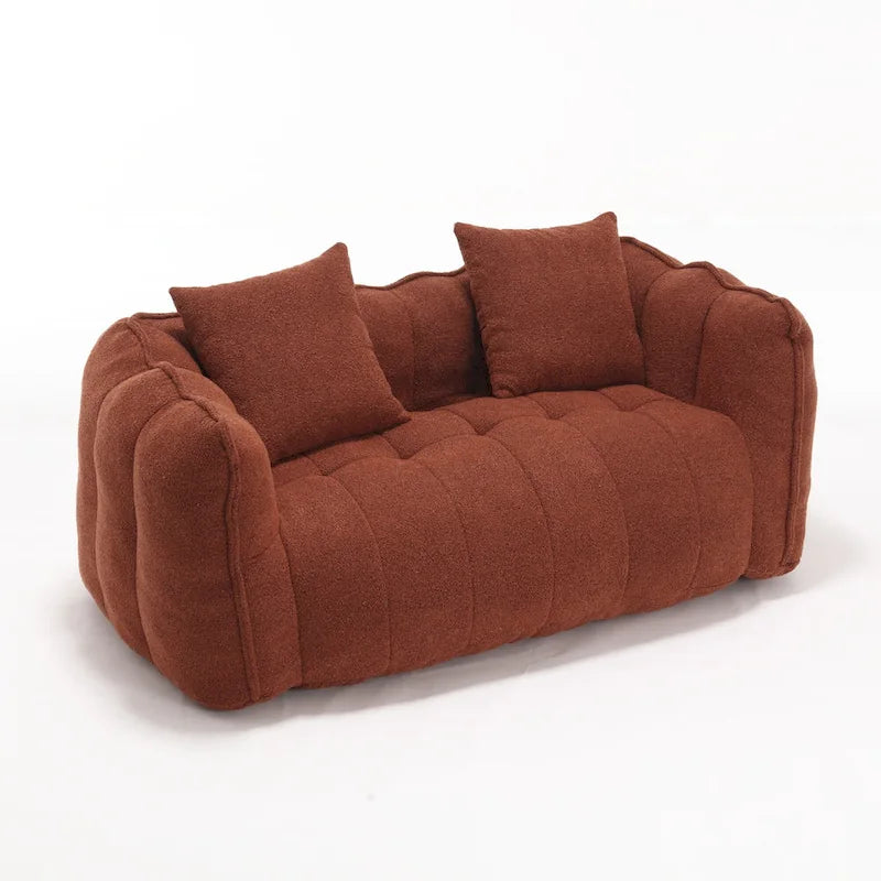 Canapé inclinable carré confortable avec coussins épais et structure robuste pour le salon