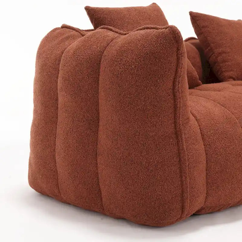 Canapé inclinable carré confortable avec coussins épais et structure robuste pour le salon