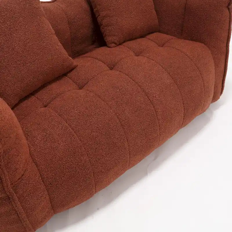 Canapé inclinable carré confortable avec coussins épais et structure robuste pour le salon
