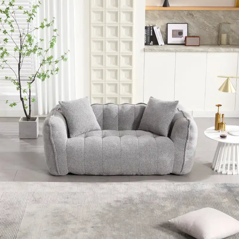 Canapé inclinable carré confortable avec coussins épais et structure robuste pour le salon