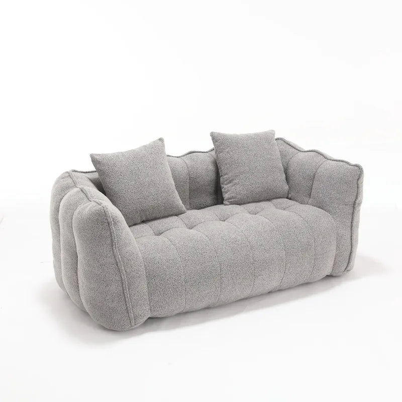 Canapé inclinable carré confortable avec coussins épais et structure robuste pour le salon